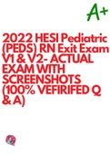 2022 HESI Pediatric (PEDS) RN Exit Exam: V1 & V2