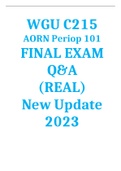 WGU C215 AORN Periop 101 FINAL EXAM Q&A (REAL) New Update 2023