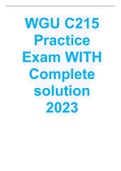 WGU C215 Practice Exam WITH Complete solution 2023