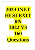 HESI RN EXIT EXAM (INET PROCTORED EXAM)V3 ACTUAL TEST