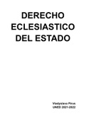 Derecho Eclésiastico del Estado