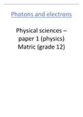 Photons and Electrons (matric IEB) - Physical Sciences (physics)