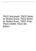 NCC test prepA, TNCC Notes for Written Exam, TNCC Notes for Written Exam, TNCC Prep, TNCC EXAM, TNCC 8th Edition BUNDLE
