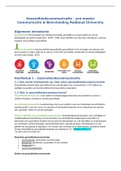 Samenvatting Health Communication - gezondheidscommunicatie RU CIW/Pre-master C&B