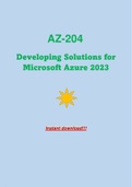 AZ-204 Developing Solutions for Microsoft Azure 2023