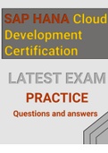 SAP HANA Cloud Development Certification Exam Questions and answers.