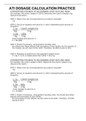 ATI Dosage Calculations Practice-Answer Key