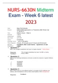 NURS-6630N Midterm  Exam - Week 6 latest 2023