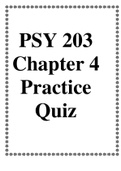 PSY 203 Chapter 4 Practice Quiz