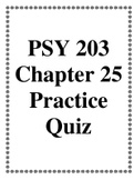 Latest PSY 203 Practice Quiz All Correct Answers for All the Questions for Revision