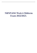 NRNP 6541 Week 6 Midterm Exam 2022/2023 |  Answers 100% correct verified for guaranteed a+++ 