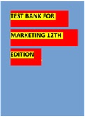 TEST BANK FOR MARKETING 12TH EDITION