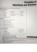 Principles of Inheritance and Variation class 12 notes