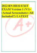  2022 RN HESI EXIT EXAM Version 1 (V1)- (Actual Screenshots) (All Included!!) LATEST