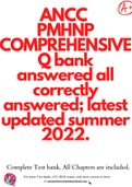 ANCC PMHNP COMPREHENSIVE Q bank answered all correctly answered; latest updated summer 2022.