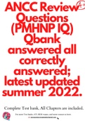 ANCC Review Questions (PMHNP IQ) Qbank answered all correctly answered; latest updated summer 2022.