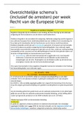 Uitgebreide samenvatting Recht van de Europese Unie per week incl. jurisprudentie