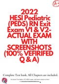 2022 HESI Pediatric (PEDS) RN Exit Exam V1 & V2- ACTUAL EXAM WITH SCREENSHOTS (100% VEFIRIFED Q & A)