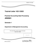 Practical Accounting Data Processing AIN2601 