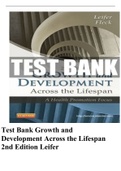 Test Bank Growth and Development Across the Lifespan 2nd Edition Leifer