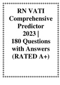 RN VATI Comprehensive Predictor 2023 | 180 Questions with Answers (RATED A+)