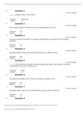 Theo 104- Quiz 2. QUESTION AND ANSWERS