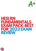 HESI RN FUNDAMENTALS EXAM PACK-BEST FOR 2022 EXAM REVIEW