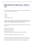 NMLS SAFE ACT MLO Exam - Federal Law 2022/2023 with 100% correct answers