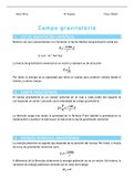 Campo gravitacional resumen