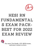 HESI RN FUNDAMENTALS EXAM - QUESTIONS AND ANSWERS