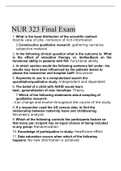 Miami University Of Ohio > NUR 323 Final Exam