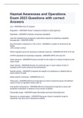 Hazmat Awareness and Operations Exam 2023 Questions with correct Answers
