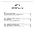 AZT6 samenvatting lessen (voor short notes + casus toets AZT6 FONTYS HBO-V technische stroom)