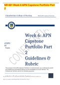 NR 661 Week 6 APN Capstone Portfolio Part 2