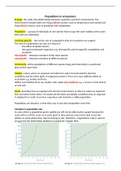 Populations in ecosystems AQA A-Level Biology detailed revision notes, topic 19, unit 3.7.4. Section 7- Genetics, populations, evolution, and ecosystems