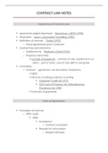 University Contract Law Lecture notes condensed 