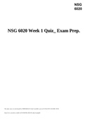 NSG 6020 WEEK 1 Quiz NSG 6020 WEEK 1 Quiz • Question 1 When recording assessments during the construction of the problem-oriented medical record, the examiner should: Response Feedback: Once the examiner has a list of problems constructed, then an assessm