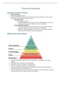 Theories of Motivation - Summary