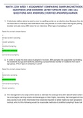 MATH 225N WEEK 1 ASSIGNMENT COMPARING SAMPLING METHODS QUESTIONS AND ANSWERS LATEST UPDATE 2023-2024 ALL QUESTIONS AND ANSWERS| (VERIFIED ANSWERS)AGRADE 