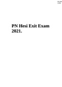 PN Hesi Exit Exam 2021.