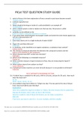 PiCat TEST QUESTION STUDY GUIDE | questions and answers 2022/2023 | 100% correct verified answers
