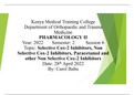  Orthopaedic and Trauma Medicine PHARMACOLOGY II Year: 2022       Semester: 2         Session 6 