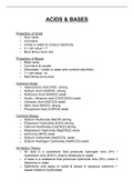 Acids & bases comprehensive notes