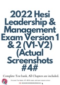 2022 Hesi Leadership & Management Exam Version 1 & 2 (V1-V2) (Actual Screenshots #4#