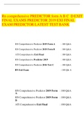 Rn comprehensive PREDICTOR form A B C  D EXIT FINAL EXAMS PREDICTOR 2019 EXI FINAL EXAM PREDICTOR LATEST TEST BANK