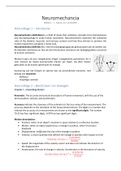 Samenvatting Neuromechanica - met oefententamen en antwoorden (Bewegingswetenschappen)