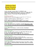 California Real Estate Practice Practice Exam