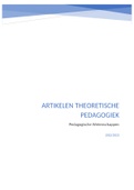 Samenvatting artikelen theoretische pedagogiek