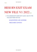 HESI RN EXIT EXAM NEW FILE V1 2022