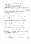 Section 10 Notes - Derivatives of Logarithmic Functions